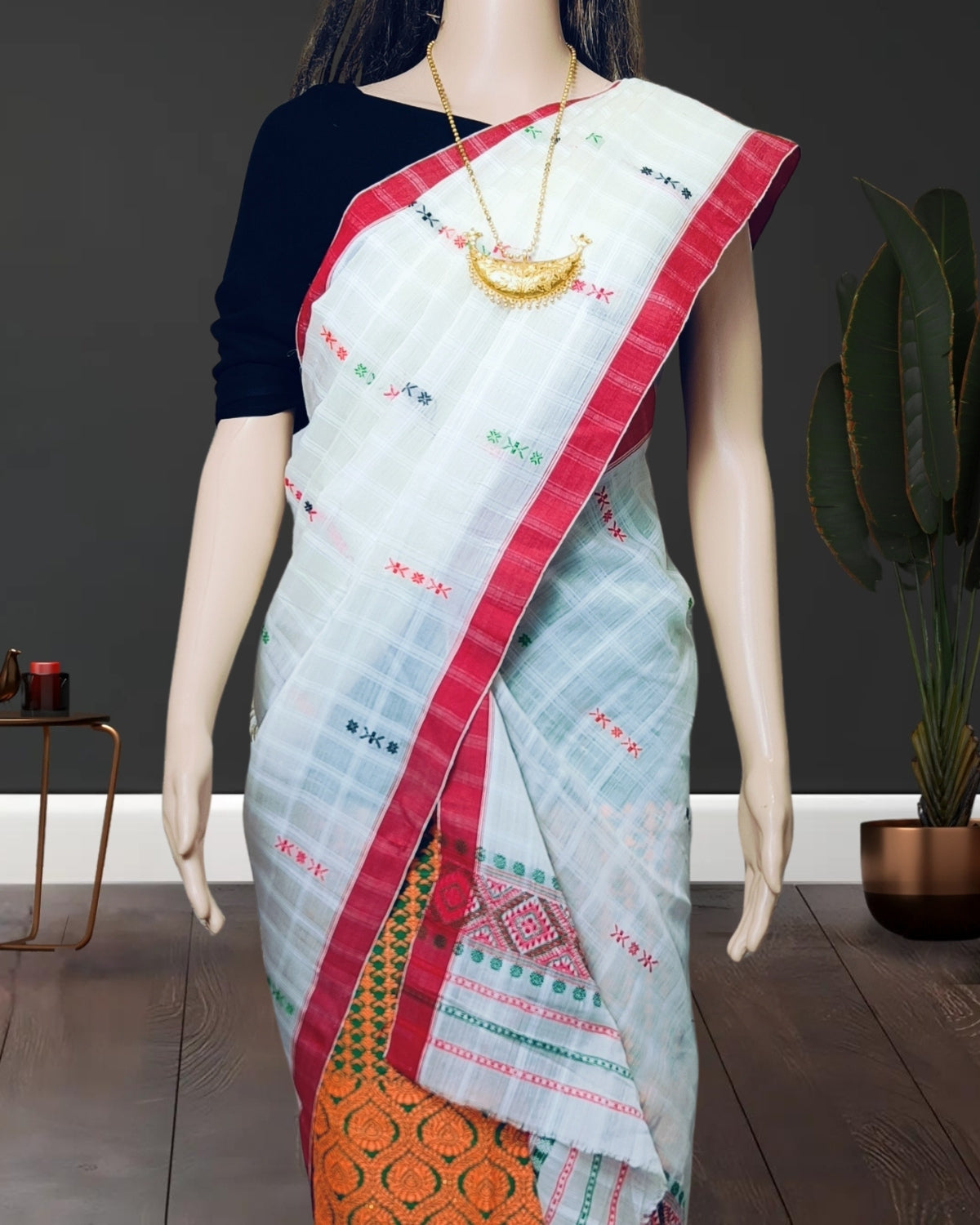 Semi nuni single sador - White