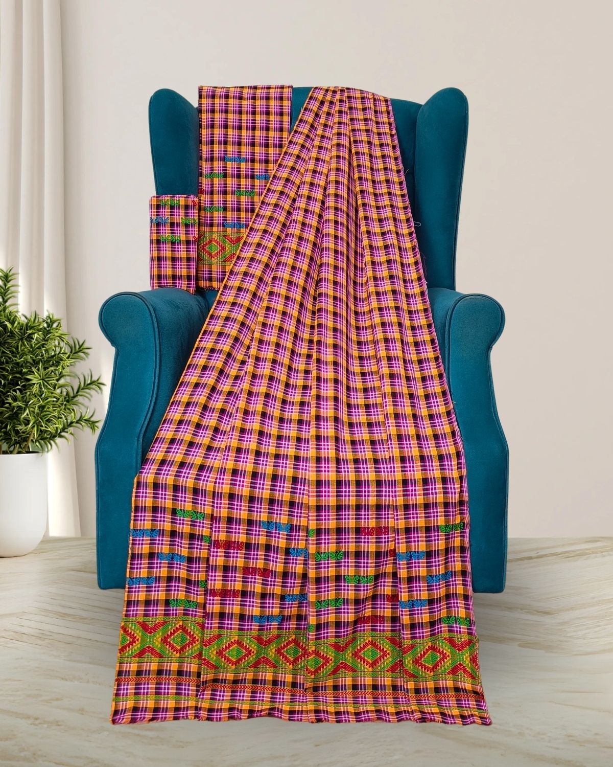 Pajok design Mising mekhela sador