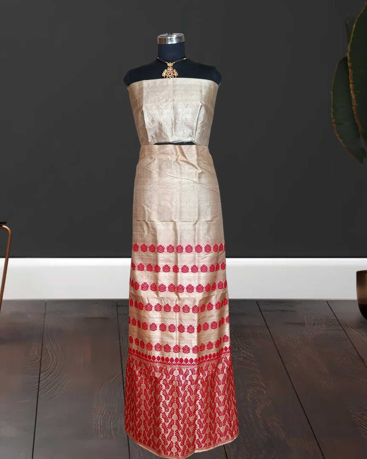 Pure tussar silk mekhela