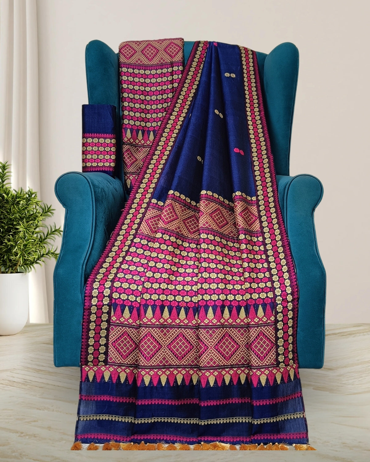 Padmini cotton x Assam paat Mising mekhela sador 