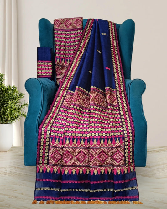 Padmini cotton x Assam paat Mising mekhela sador 