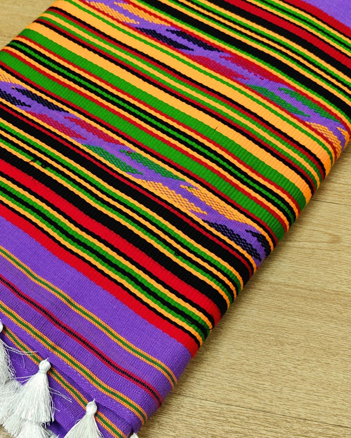 Ribi design Mising mekhela sador - Lavender