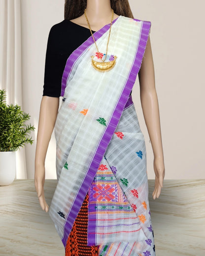 Semi nuni single sador with gos buta motifs
