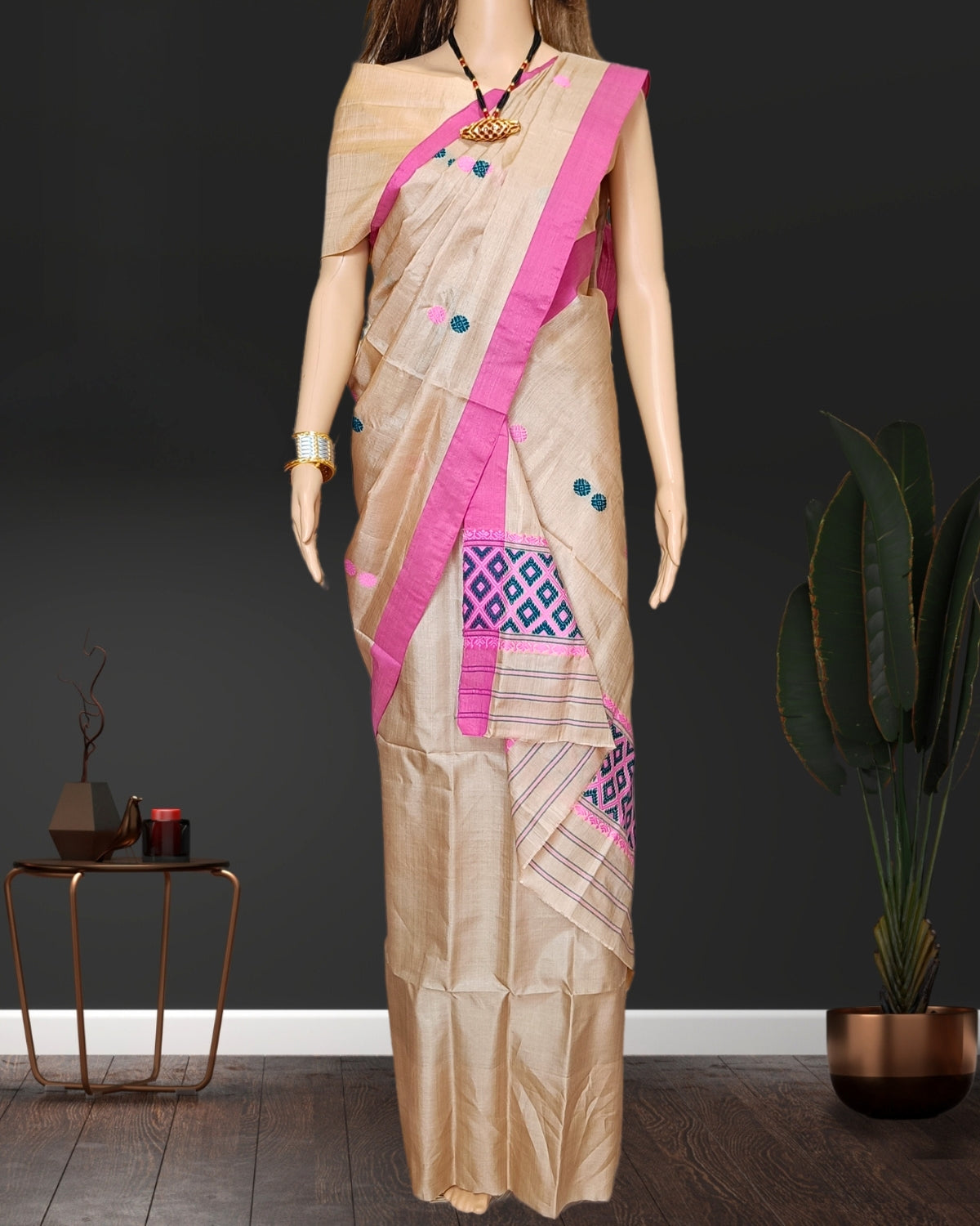 Tussar silk single sador