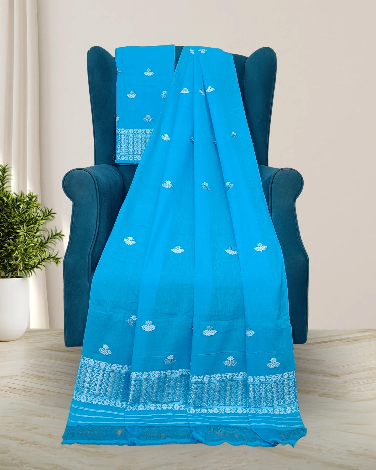 Mercerised cotton mekhela sador