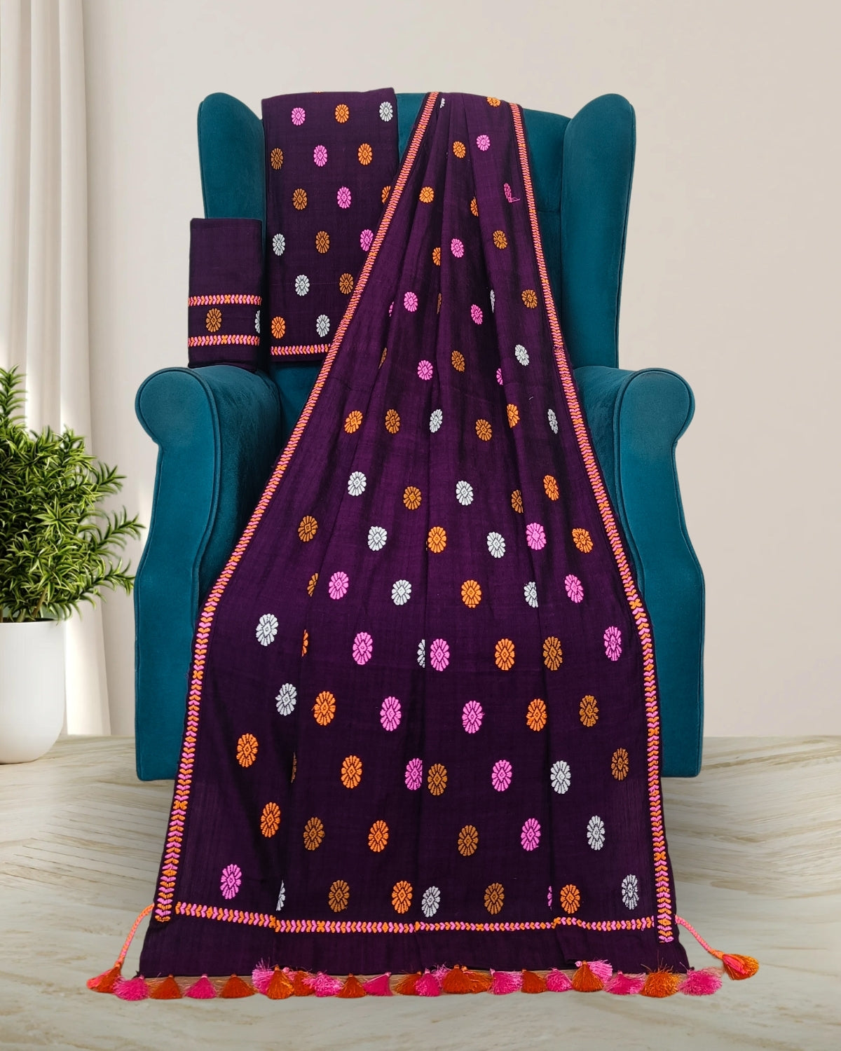 Orient cotton mekhela sador