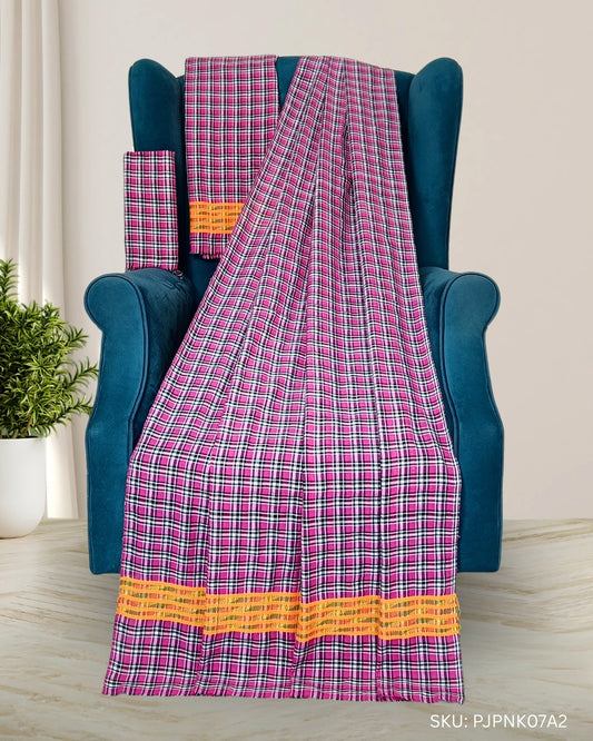 Pajok design Mising mekhela chadar