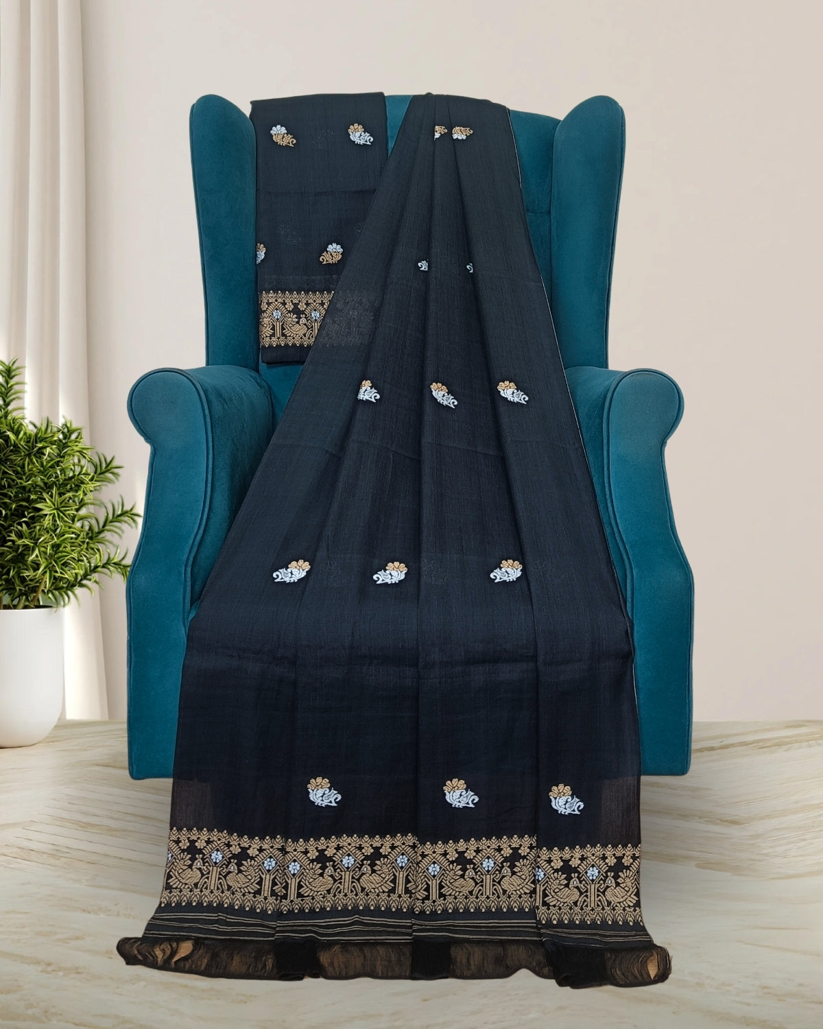 Mercerised cotton mekhela sador