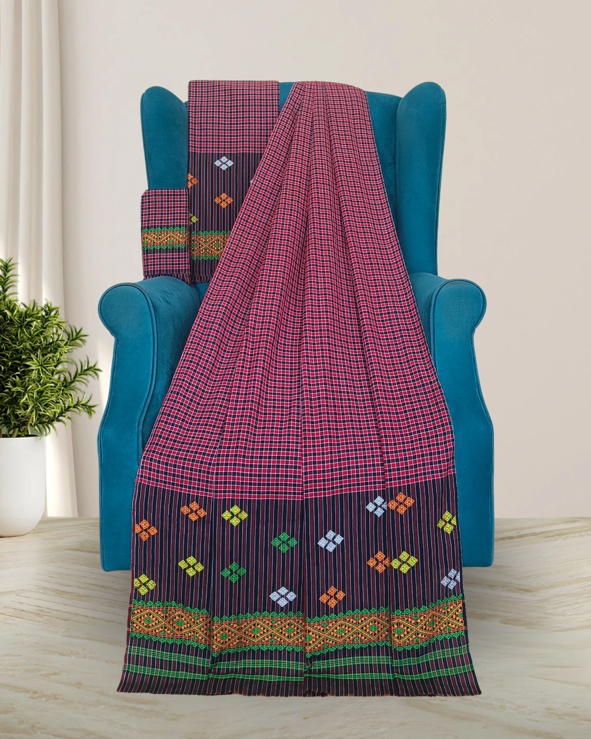 Pajok design Mising mekhela sador