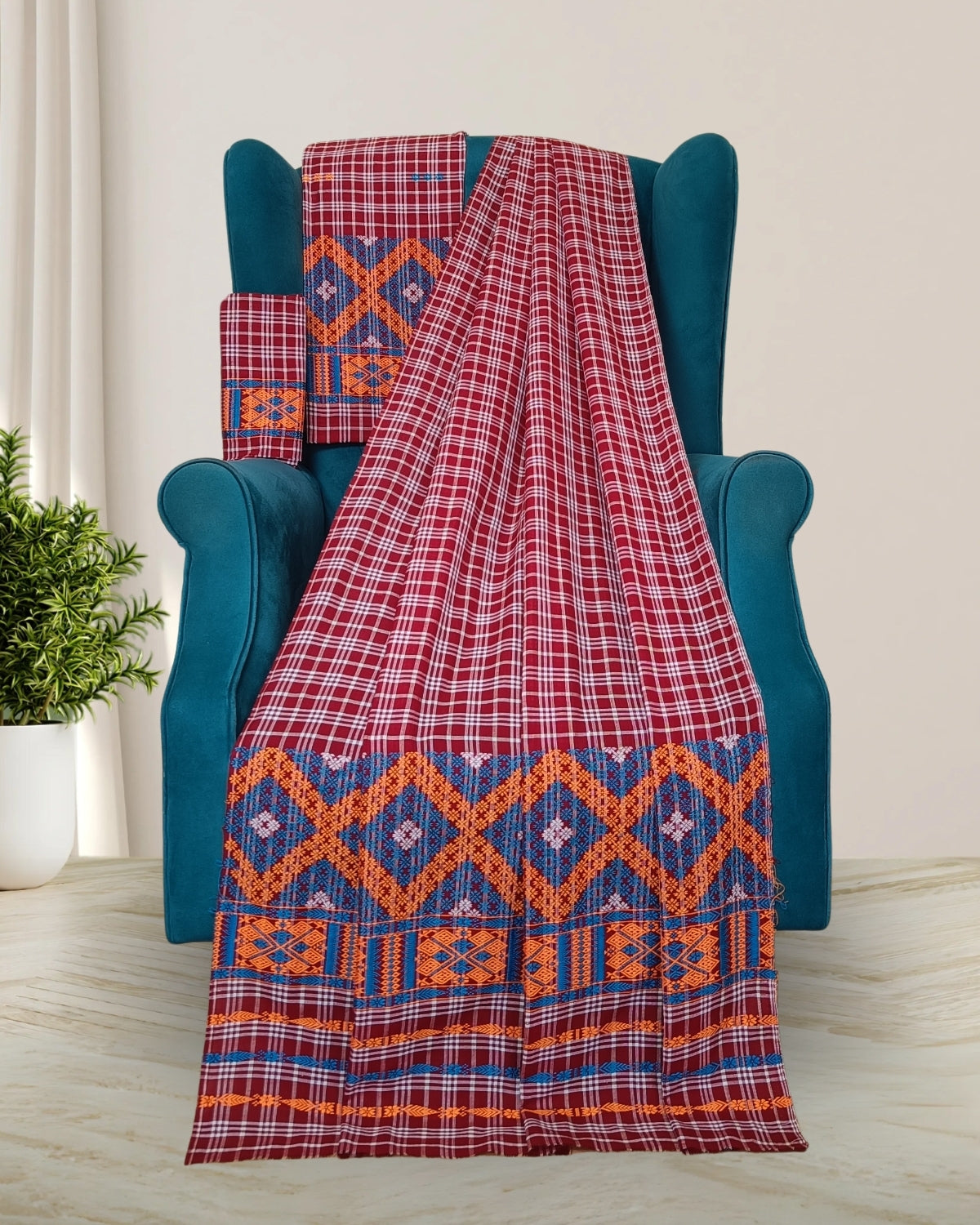 Pajok design Mising mekhela sador