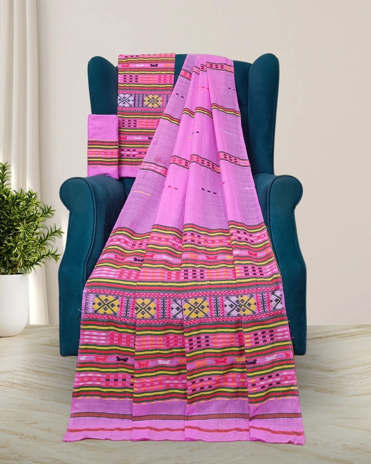 Ribi design Mising mekhela sador