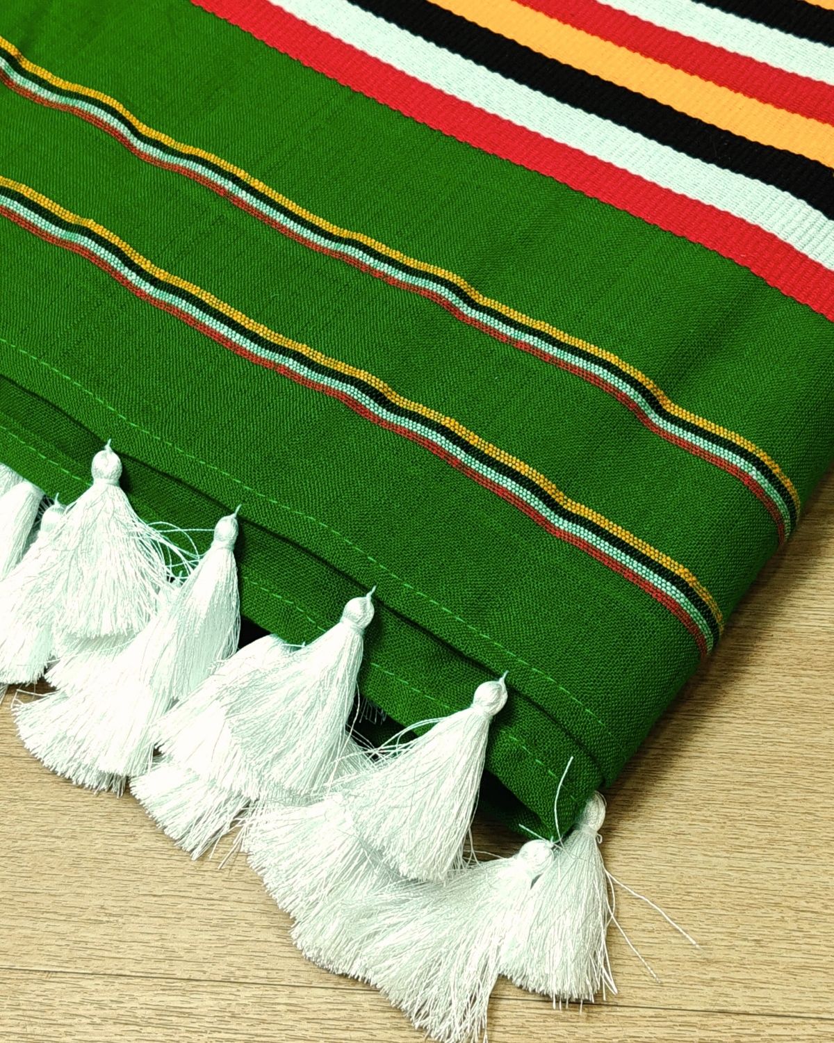 Ribi design Mising mekhela sador - Green