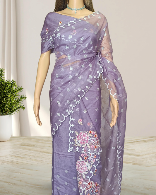 Organza Mekhela sador