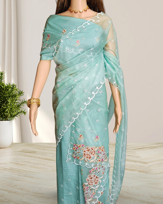 Organza Mekhela sador