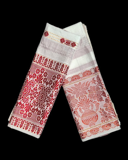 Mulberry silk x mercerised cotton - Assamese gamusa (Pak of 2)