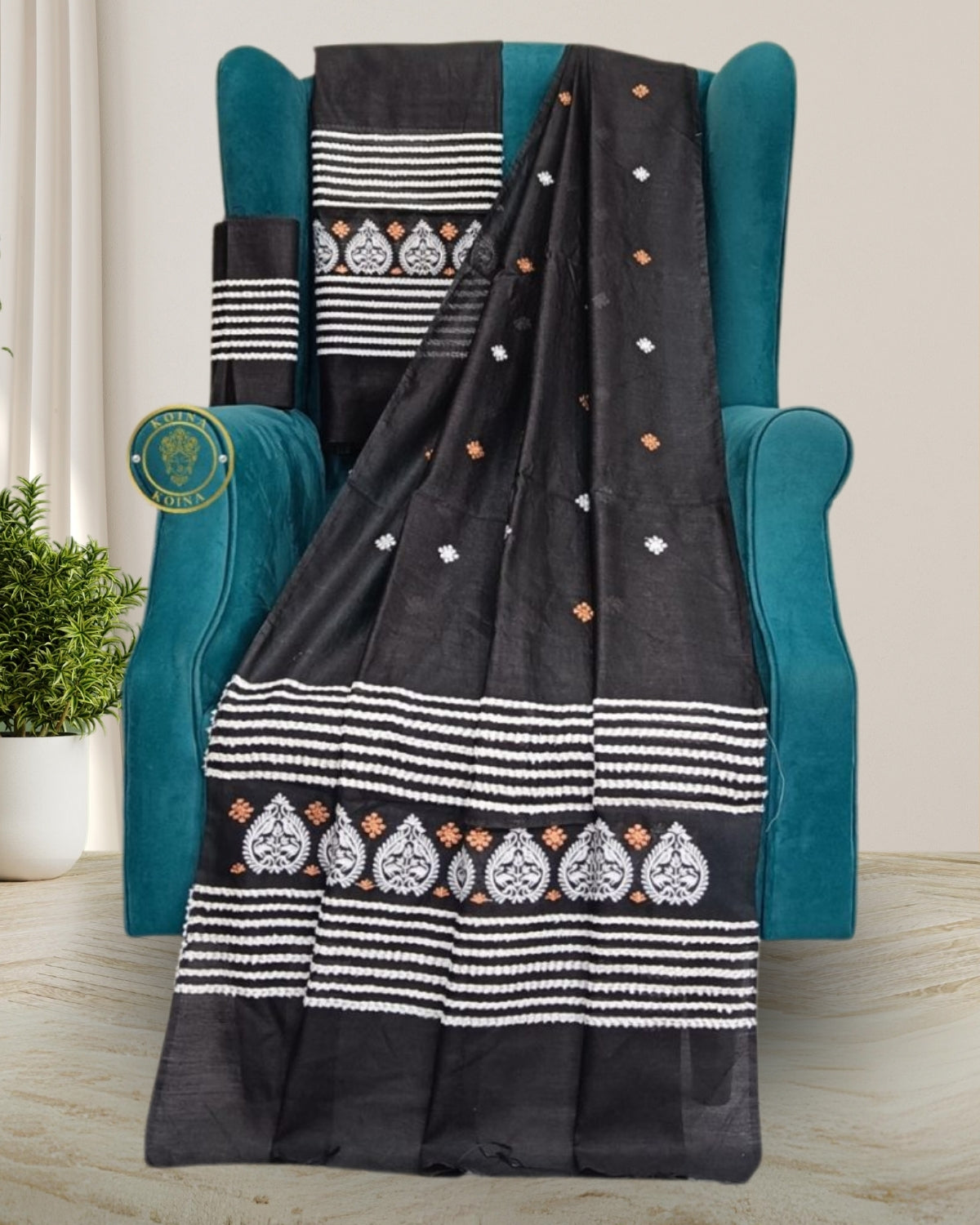 Black ghisa kingkhab mekhela sador