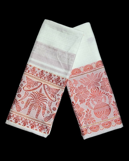Mulberry silk x mercerised cotton - Assamese gamusa (Pak of 2)