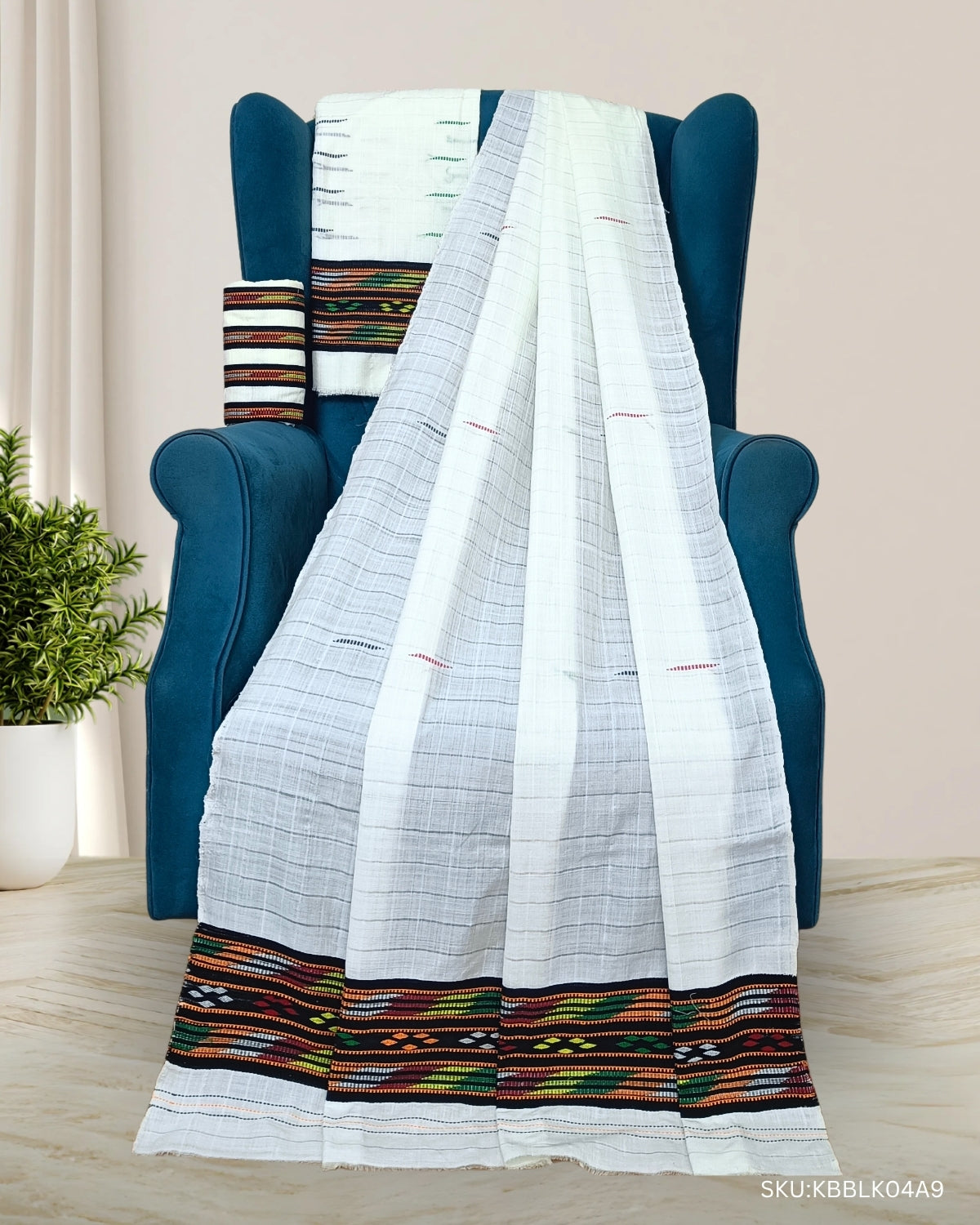 Semi nuni mekhela sador - Black kesh bosa