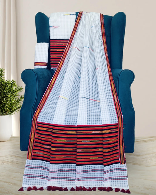 Keshbosa design semi nuni Mising mekhela sador