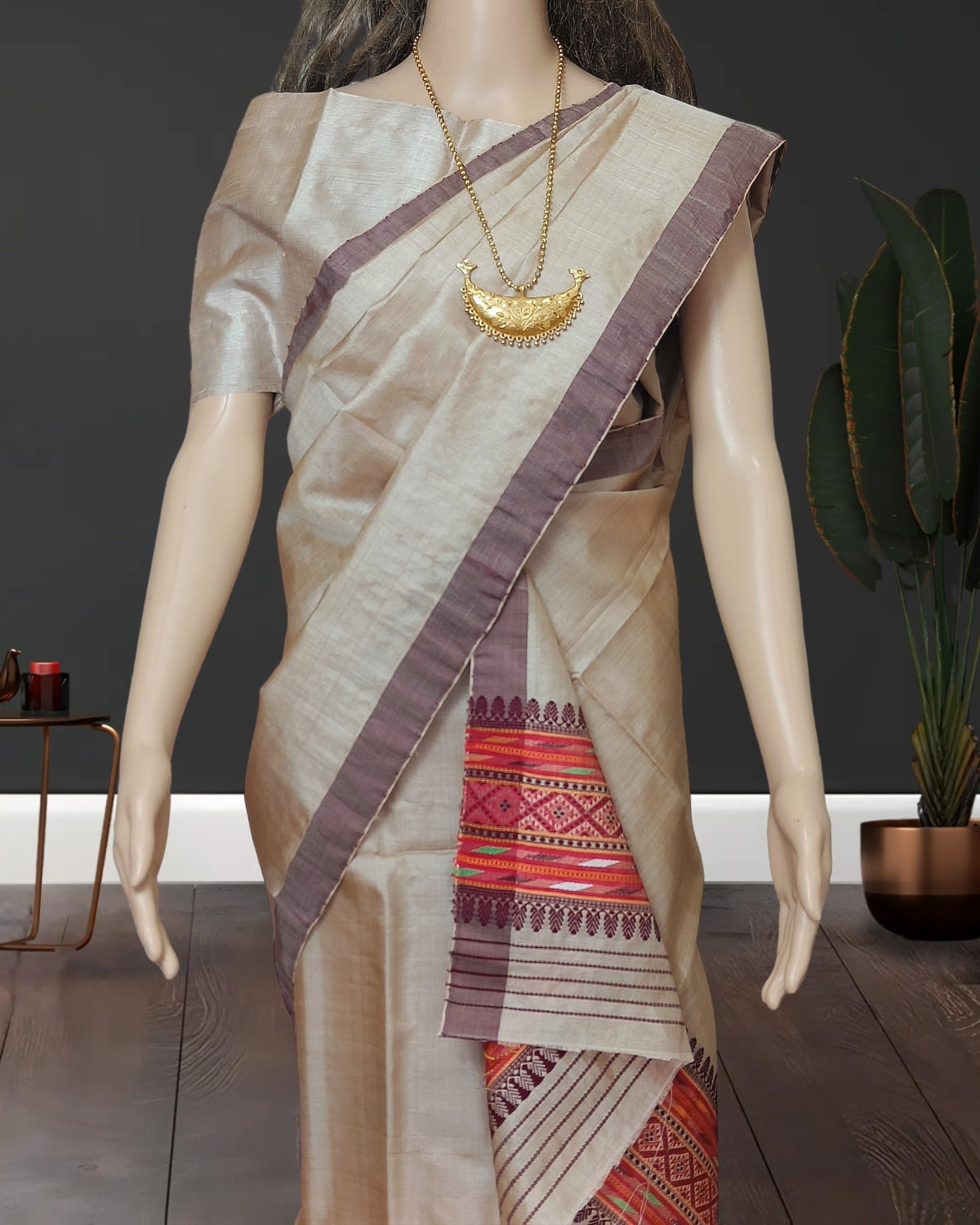 Pure tussar silk single sador