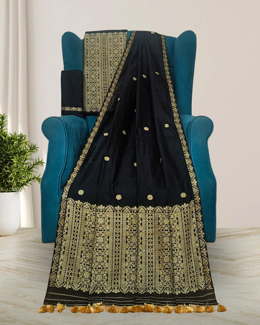 Staple cotton mekhela sador