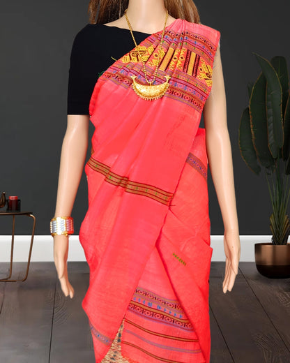 Gero design semi nuni single chadar - Orange