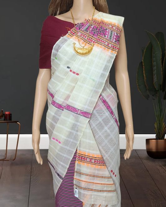 Gero design semi nuni single chadar - White
