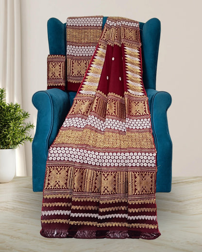 Assamese mekhela sador with designer motifs