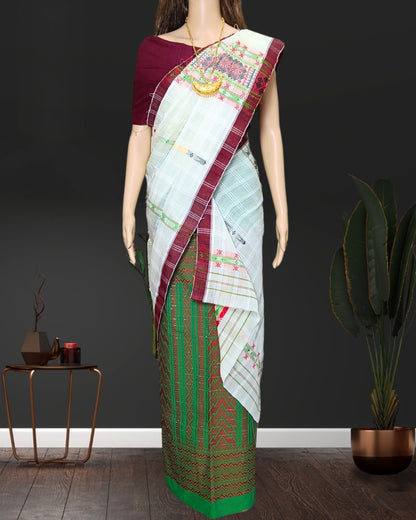 Gero design semi nuni single chadar - White