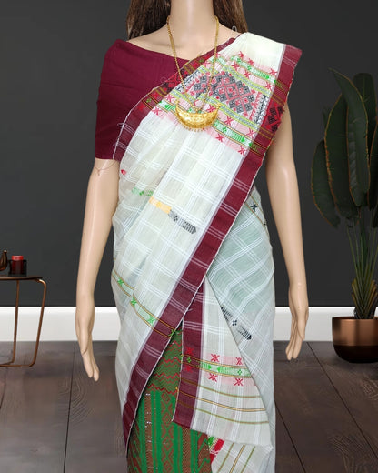 Gero design semi nuni single chadar - White