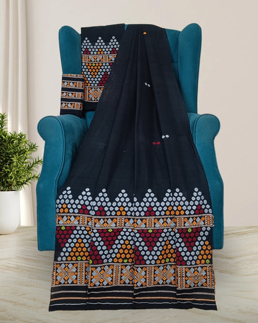 Pink padmini cotton Mising mekhela sador