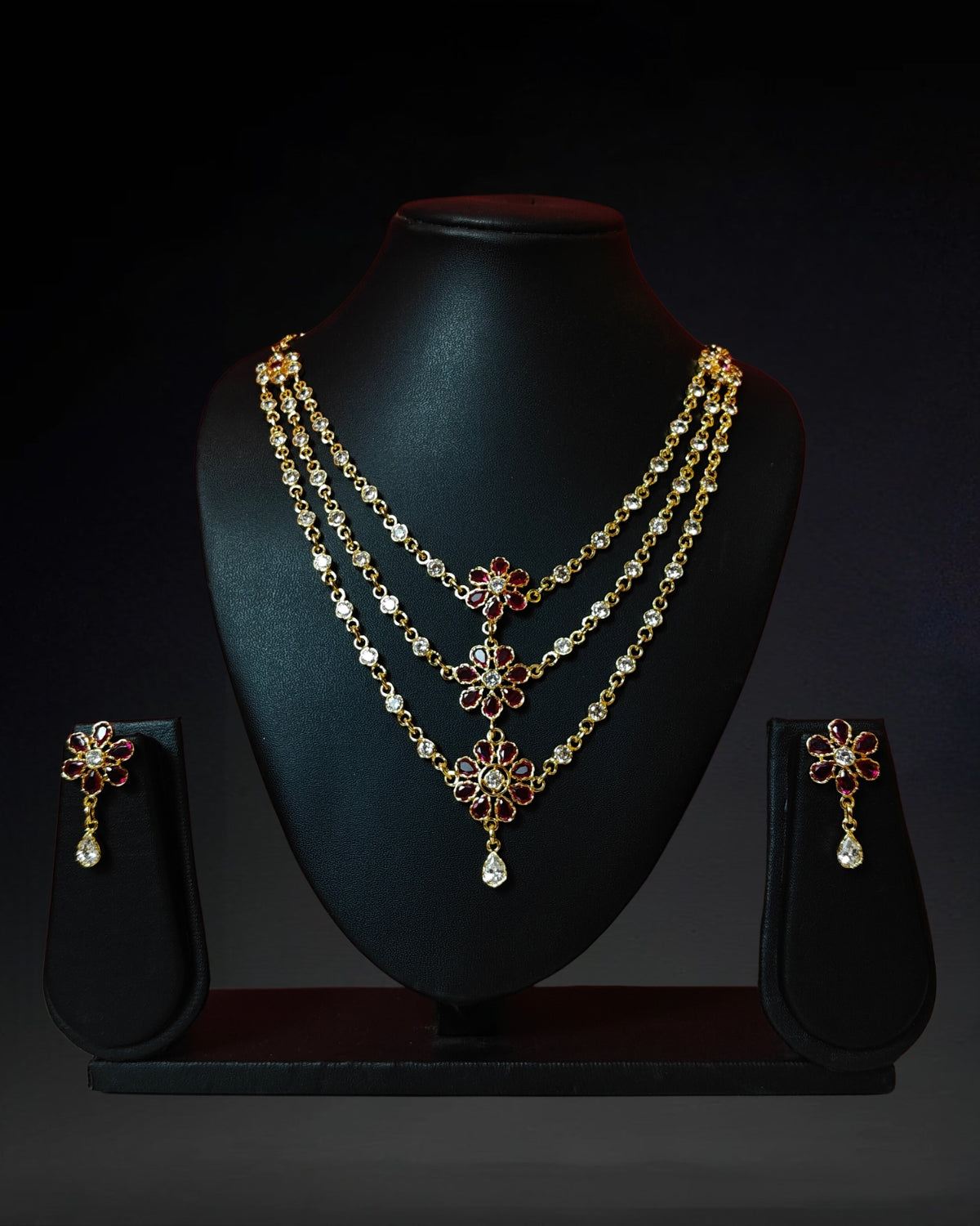 Flower design jewellery set