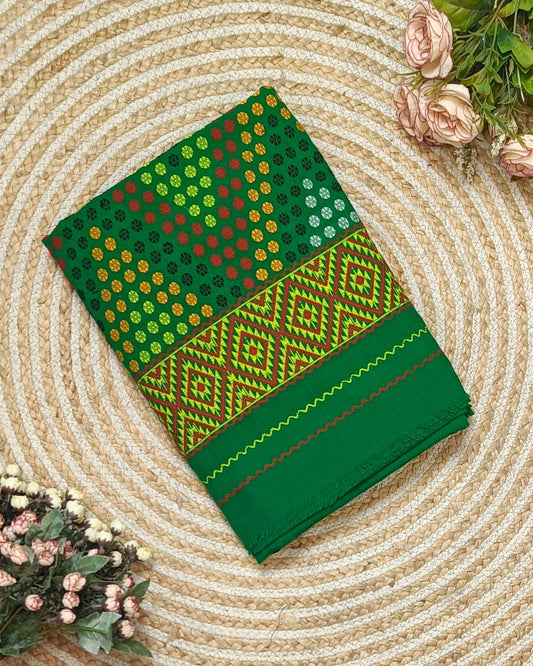 Green padmini cotton Mising mekhela sador