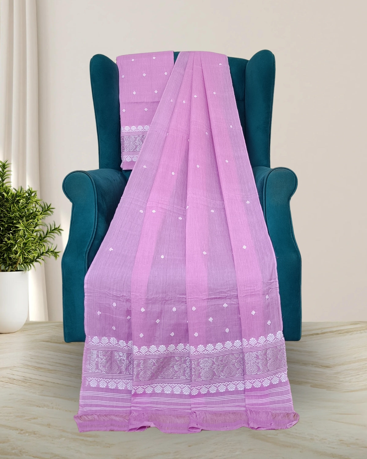 Mercerised cotton mekhela sador