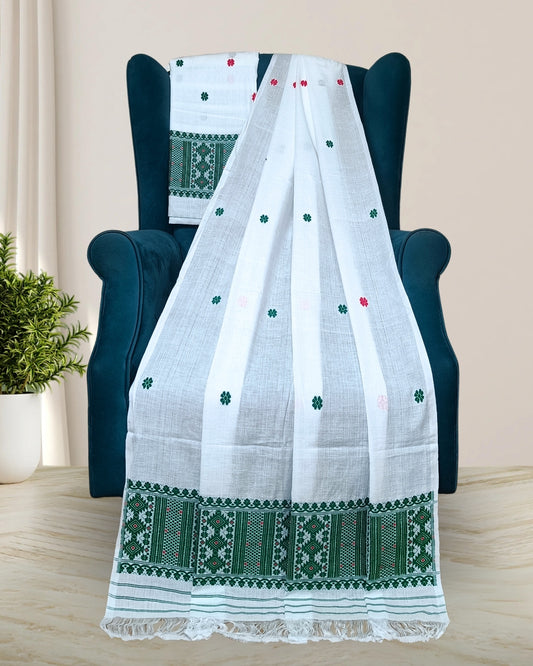 Mercerised cotton mekhela sador