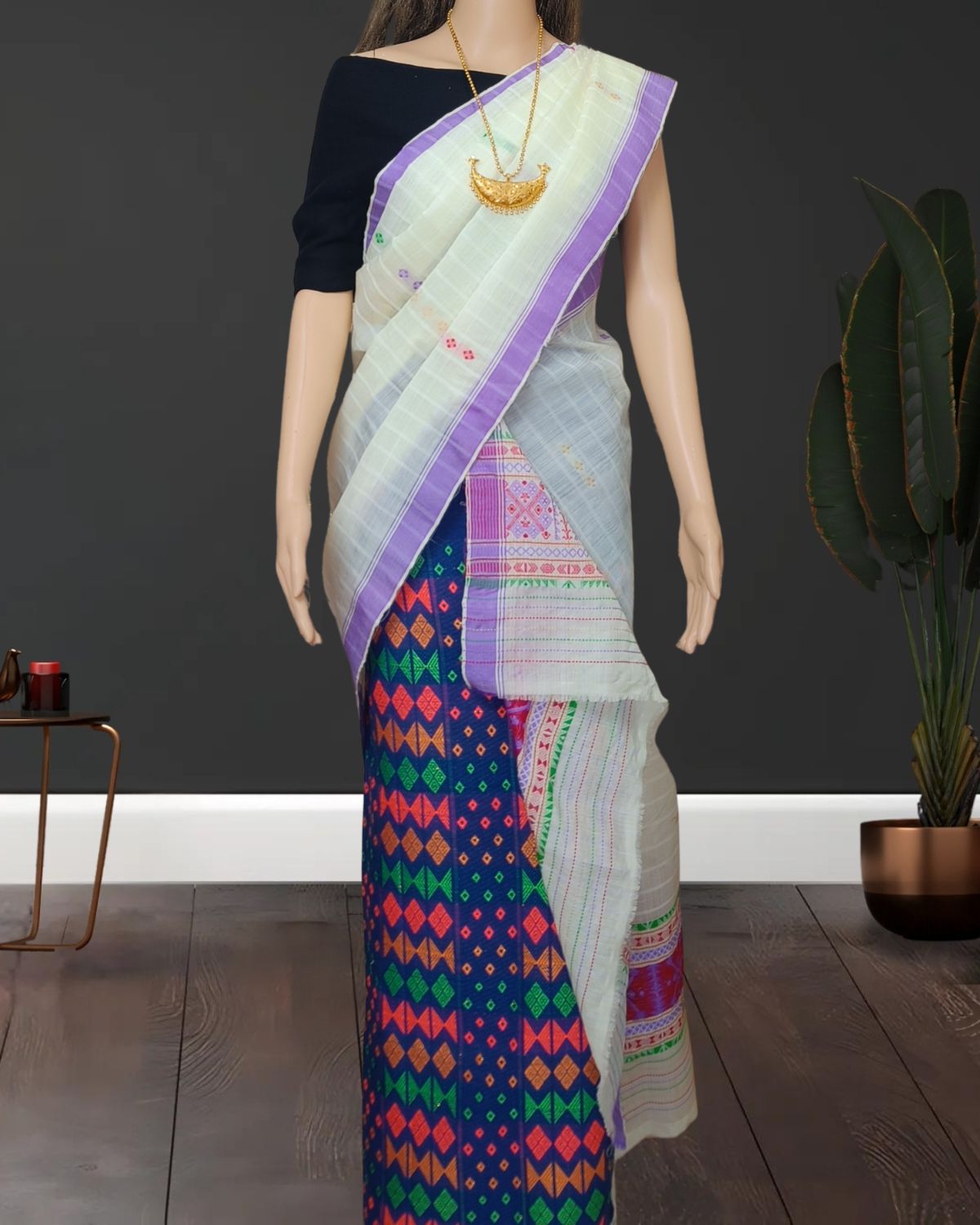 Semi nuni single sador - White