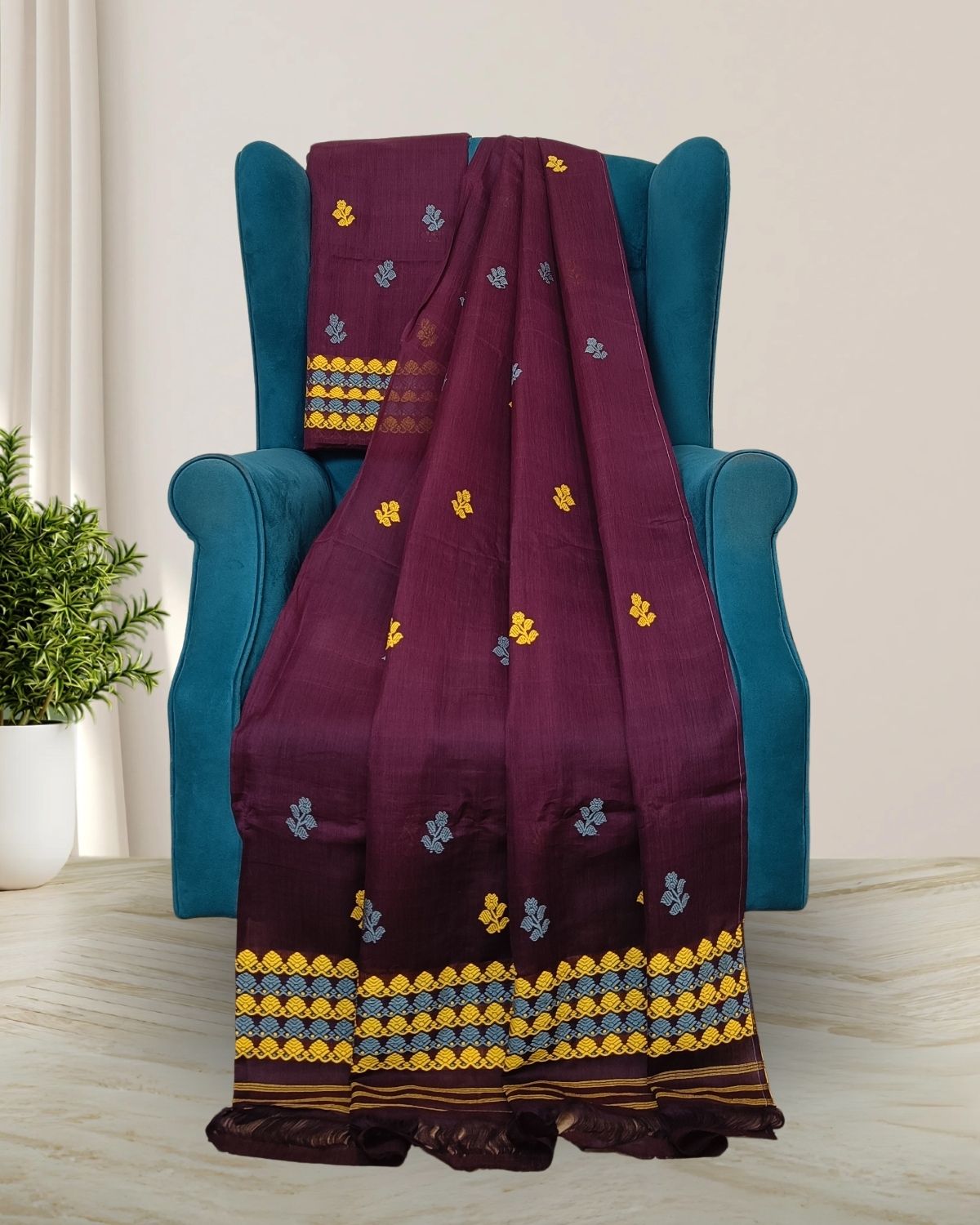 Nuni cotton mekhela sador