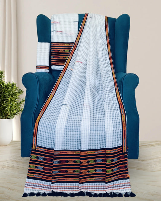 Keshbosa design semi nuni Mising mekhela sador