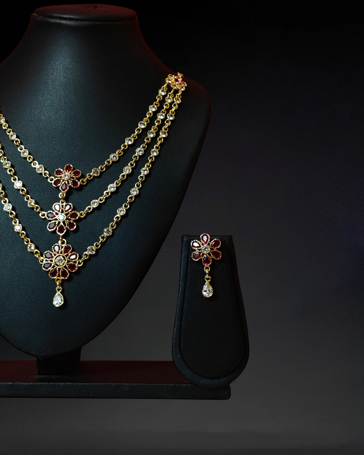Flower design jewellery set