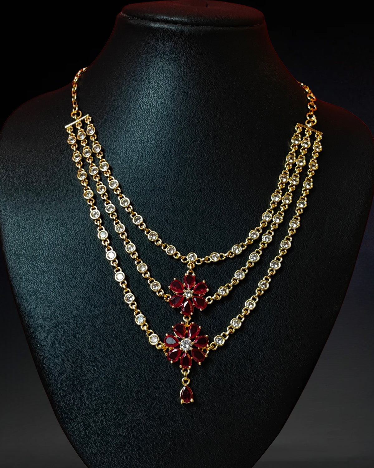 Flower design jewellery set