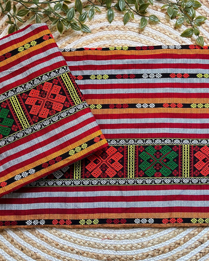 Ribi design Mising mekhela chadar - Black