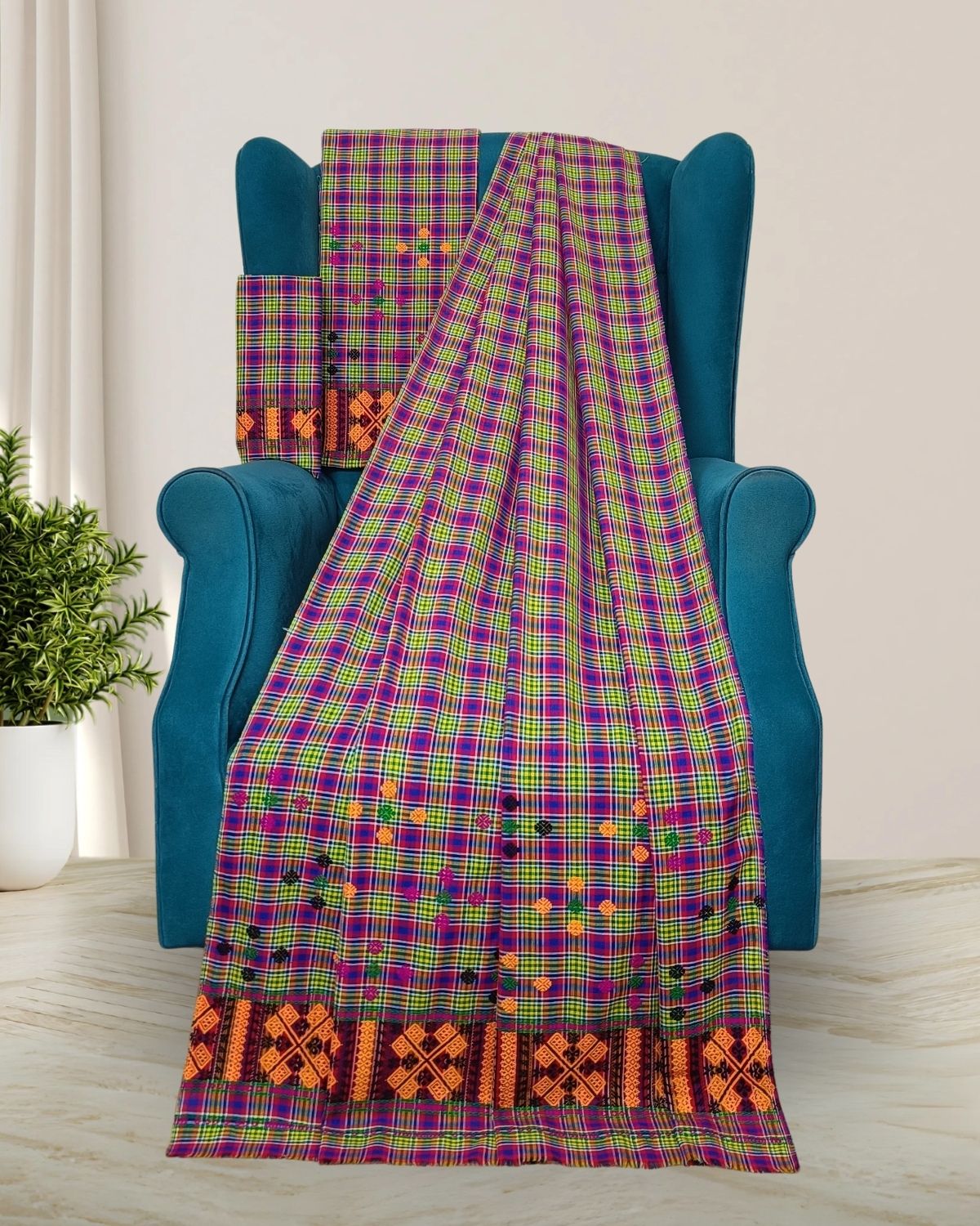 Pajok design Mising mekhela sador
