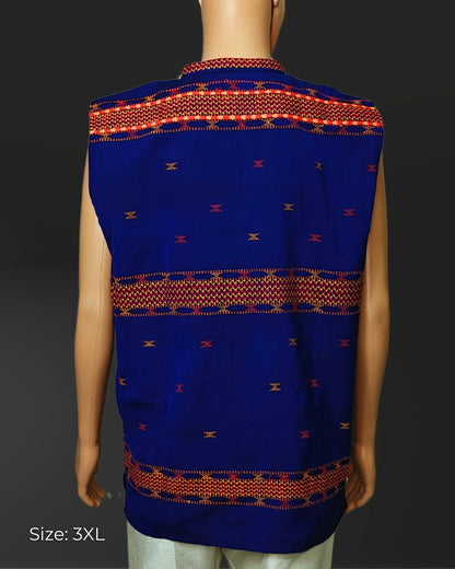 Blue Mibu galuk - Mising tribal waist coat