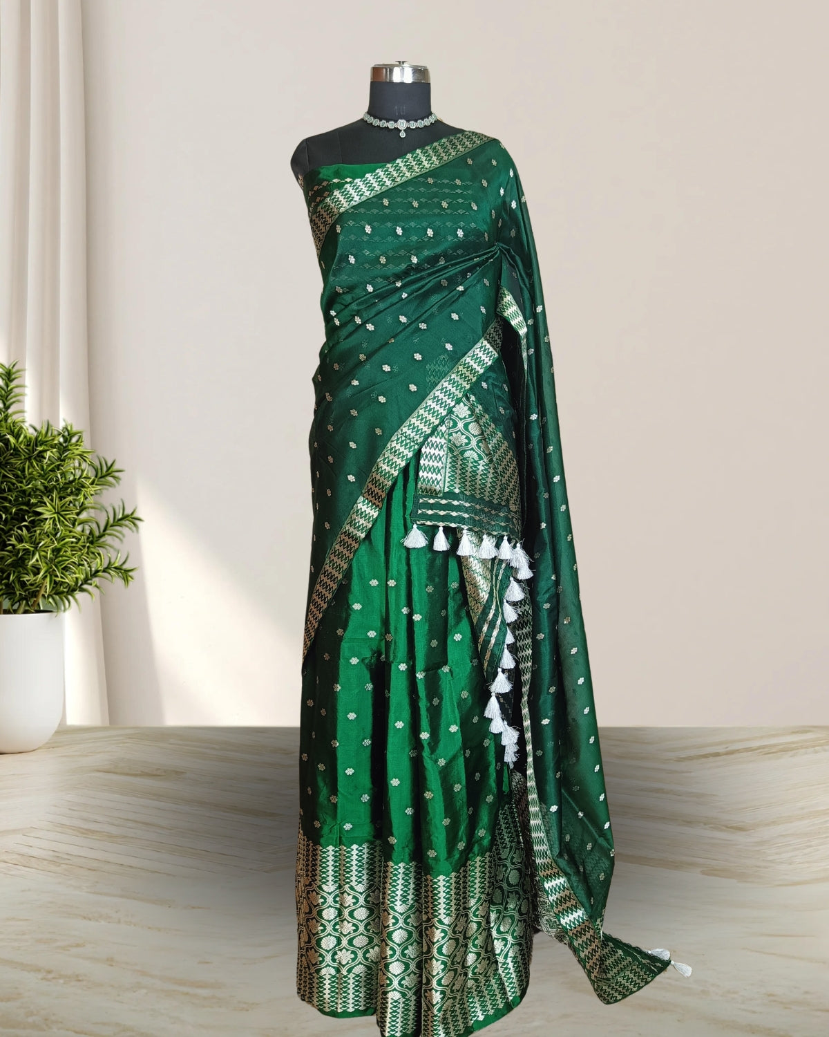 Pure kesapaat mekhela sador - Raw mulberry silk