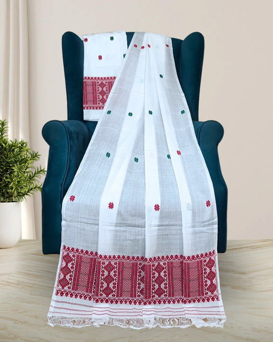 Mercerised cotton mekhela sador
