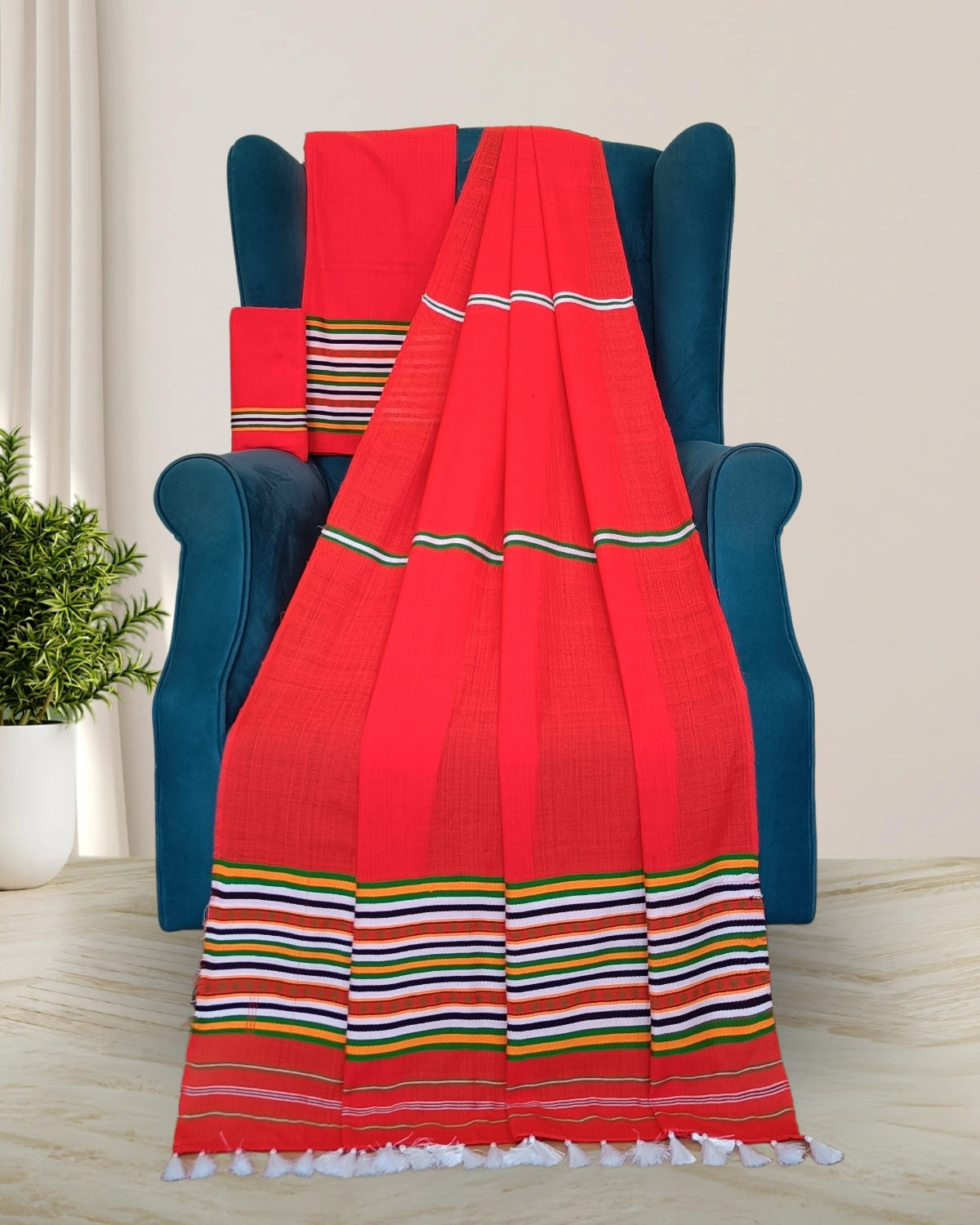 Ribi design Mising mekhela sador 