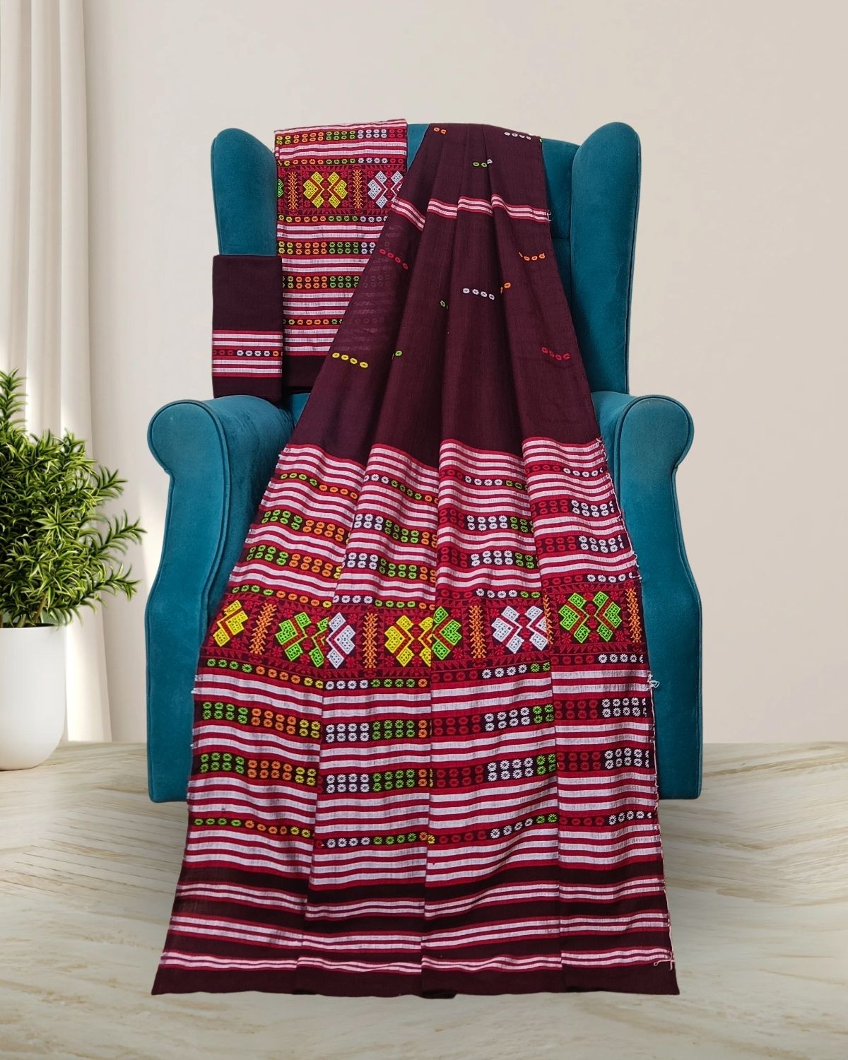 Ribi design Mising mekhela sador