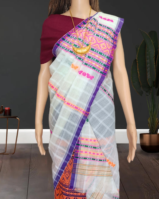Gero design semi nuni single chadar - White