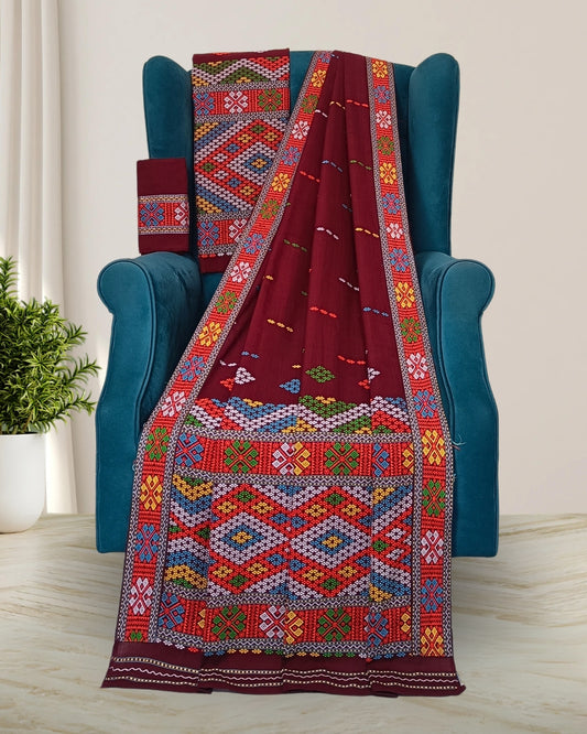 Chocolate padmini cotton Mising mekhela sador