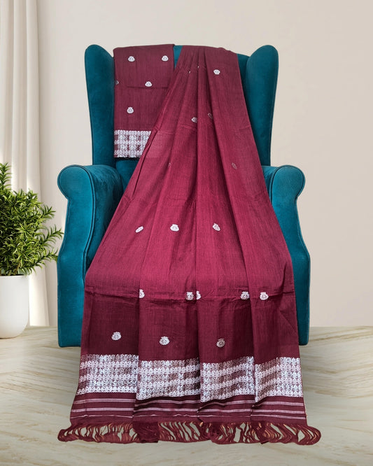 Mercerised cotton mekhela sador